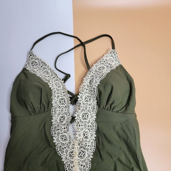 CUPSHE Women’s Ladies Vintage Lace Bikini Sets Beach Swimwear size L NWT - Picture 4 of 12